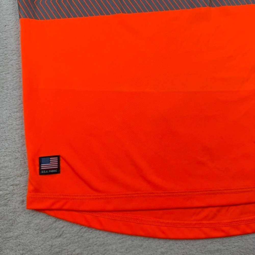 Ariat Rebar Mens Safety Orange Reflective High Vis Work Shirt V-Neck Large - Picture 5 of 12